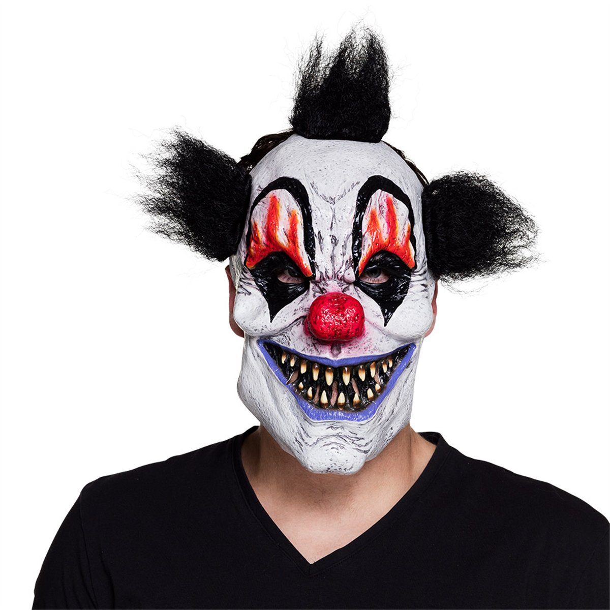 Klovnemaske Med Hår – Latex Halvmaske Klovnemaske Med Hår – Latex Halvmaske