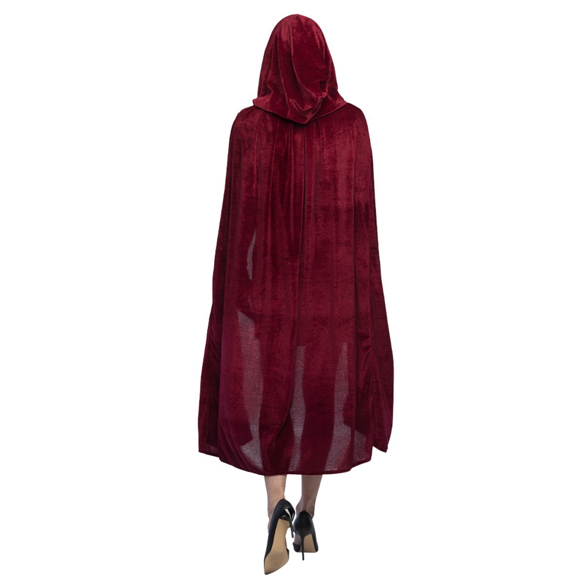 Kappe Dawn 170 cm - Bordeaux med Hætte Kappe Dawn 170 cm - Bordeaux med Hætte