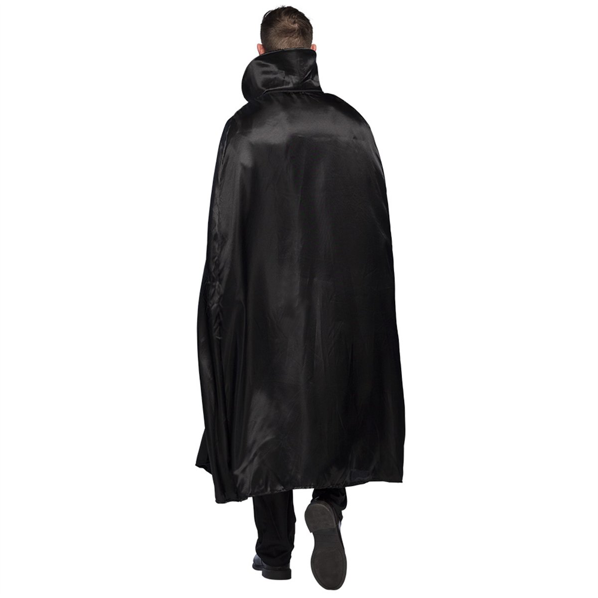 Kostume str. 50/52 - Gotisk Vampyr med Kappe, Skjorte og Bukser