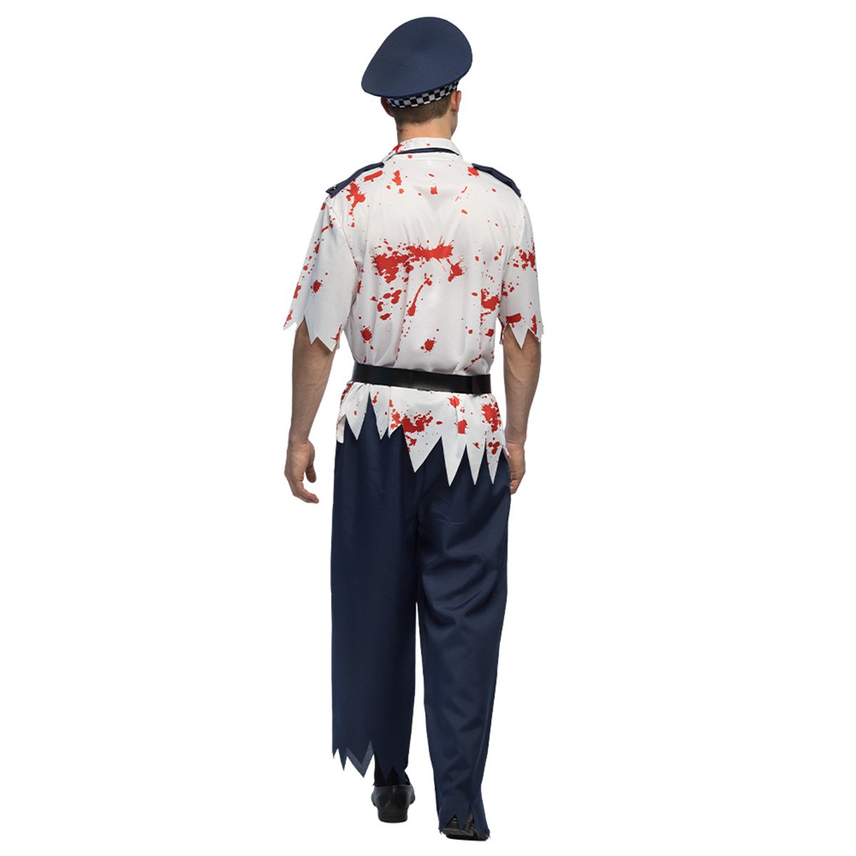 Kostume str. M/L Zombie Blodigt Politibetjent Kostume str. M/L Zombie Blodigt Politibetjent