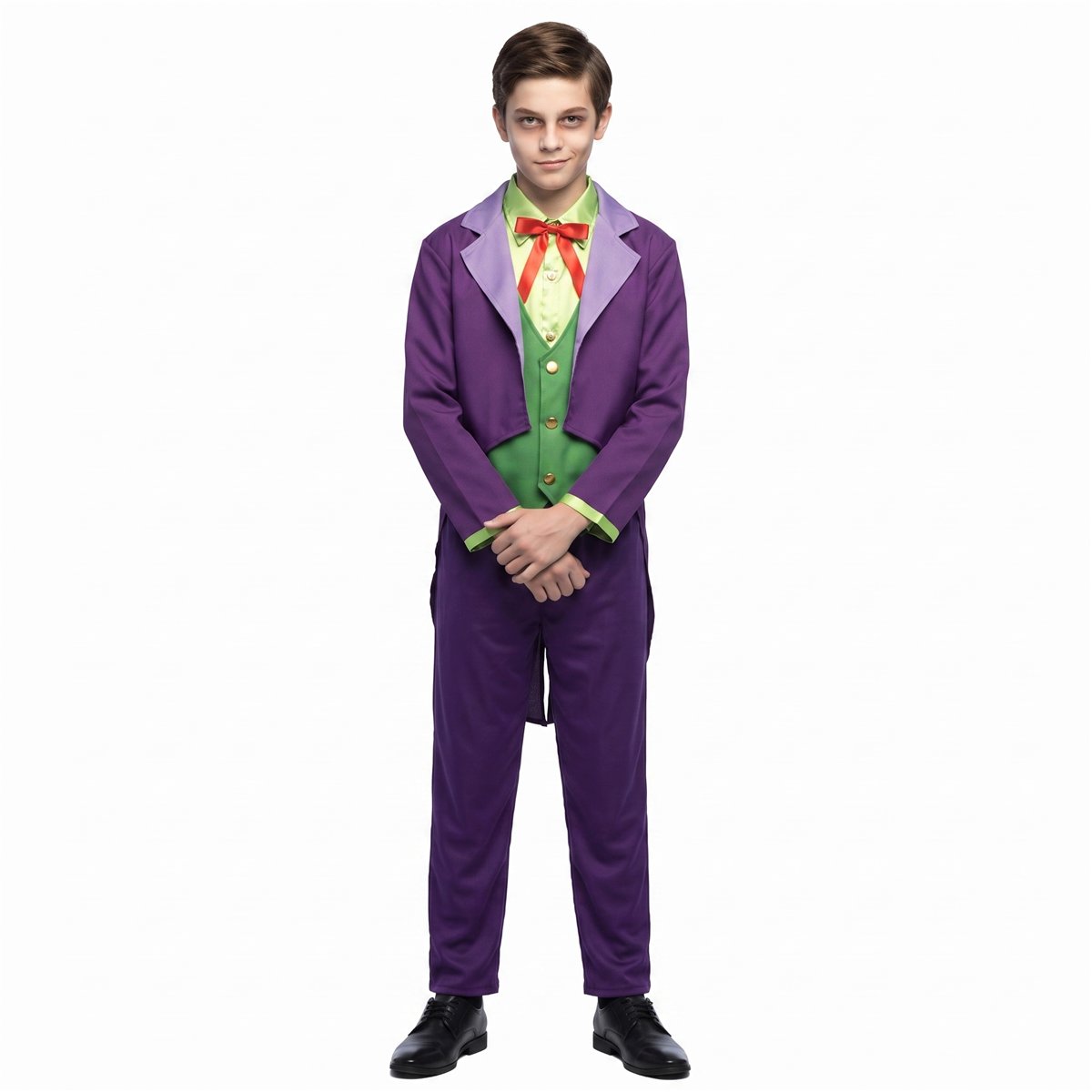 Joker-kostume str. 14-16 år – Ondt geni Joker-kostume str. 14-16 år – Ondt geni