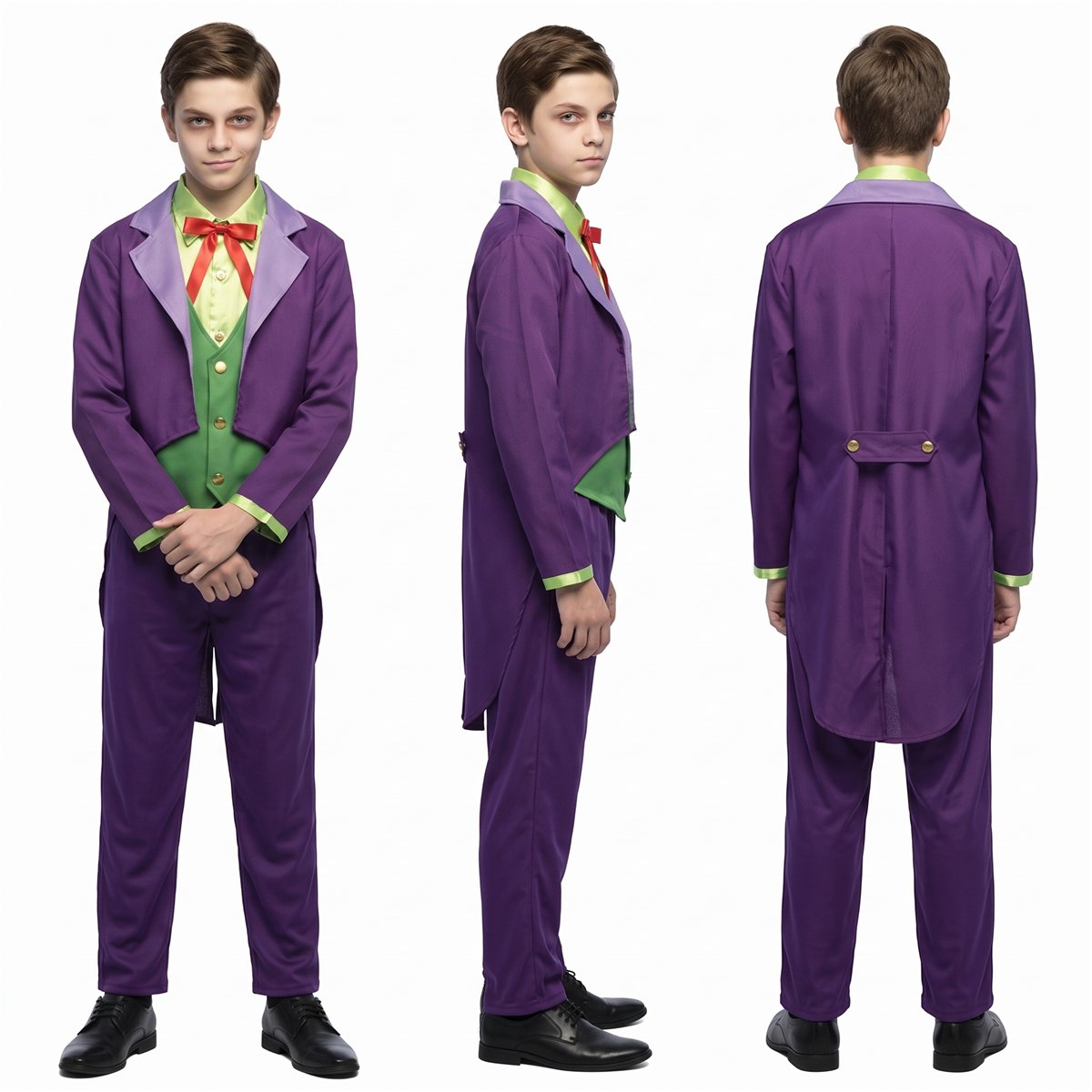 Joker-kostume str. 14-16 år – Ondt geni Joker-kostume str. 14-16 år – Ondt geni