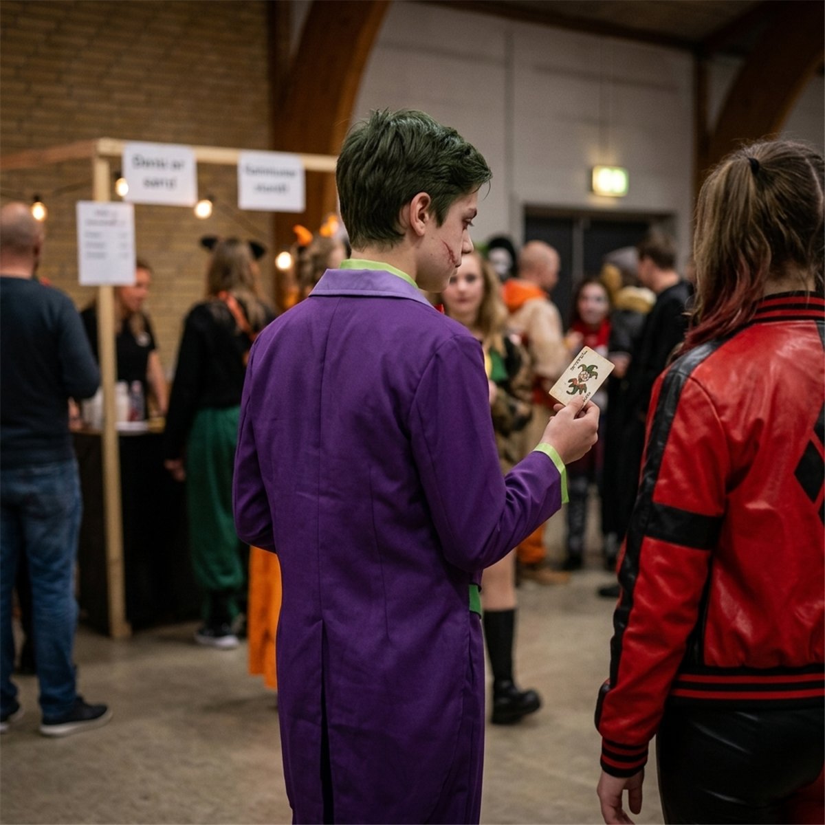 Joker-kostume str. 14-16 år – Ondt geni Joker-kostume str. 14-16 år – Ondt geni