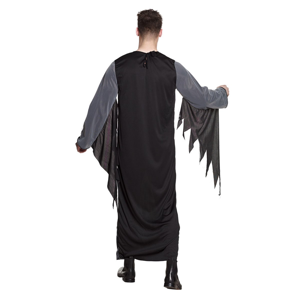 Spøgelseskostume str. M/L – gråt fantomkostume Spøgelseskostume str. M/L – gråt fantomkostume