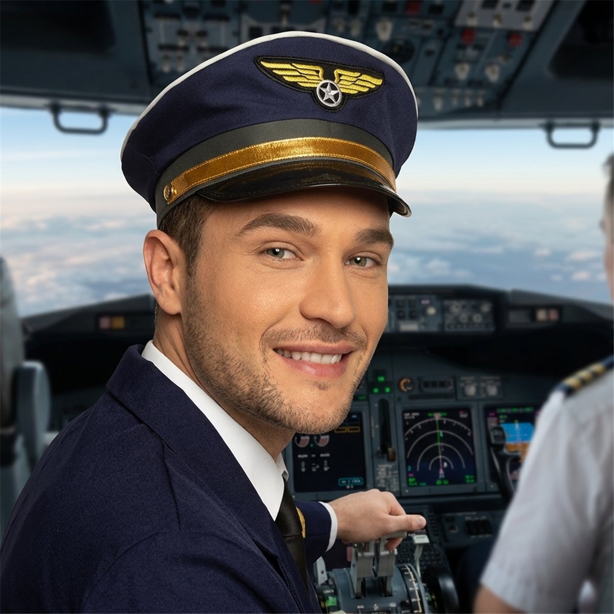 Kaptajnkasket Justerbar – Mørkeblå Pilotkasket Kaptajnkasket Justerbar – Mørkeblå Pilotkasket