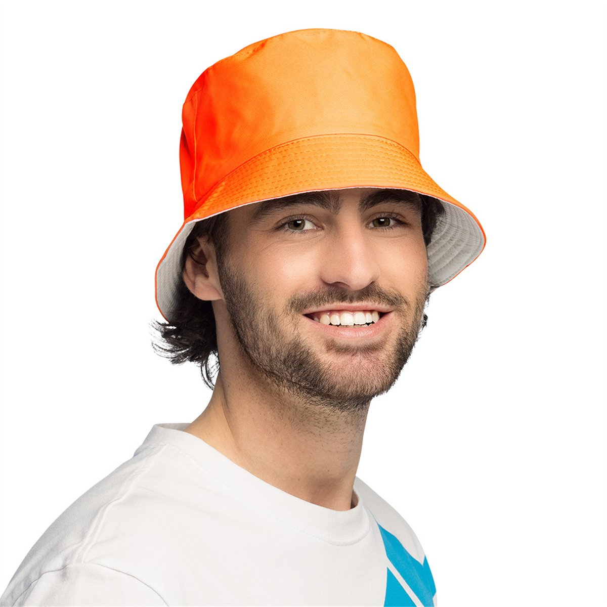 B&oslash;llehat &ndash; Neonorange med UV-effekt