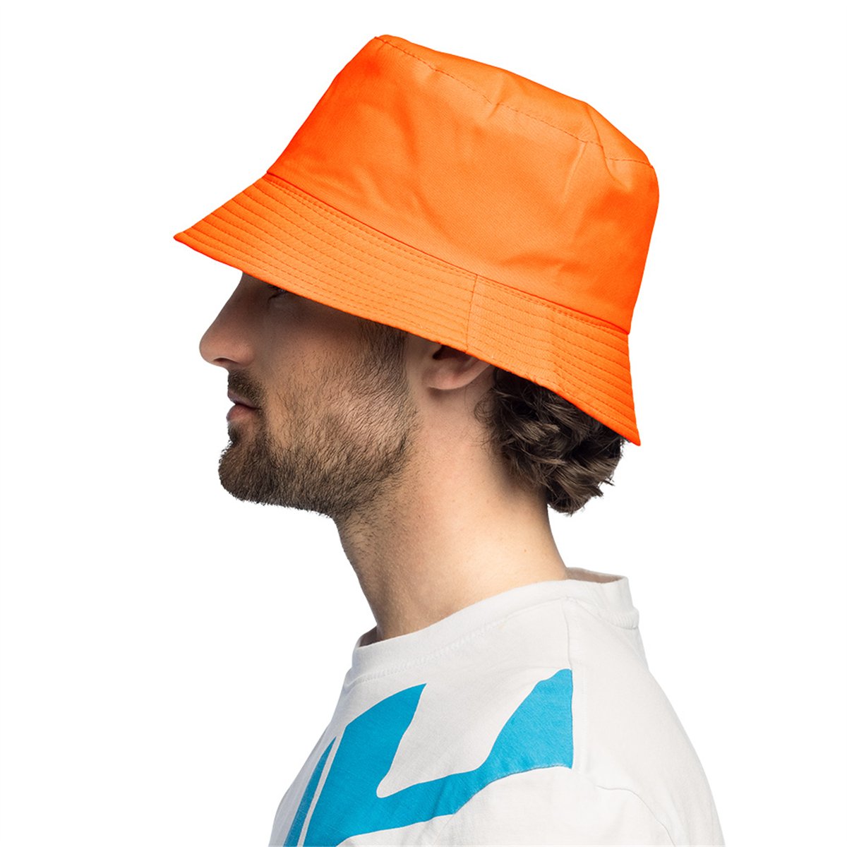 B&oslash;llehat &ndash; Neonorange med UV-effekt