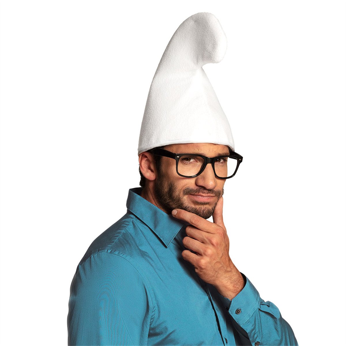 Sm&oslash;lfehue -&nbsp;
Hvid Spids Hue til Sm&oslash;lf, Nisse og Alf
