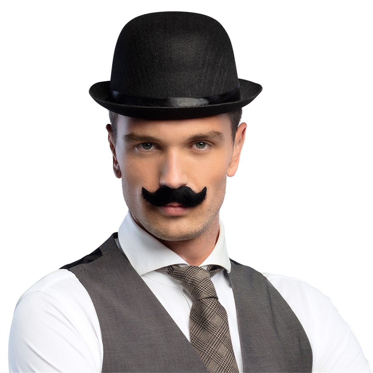 Bowlerhat &ndash; Sort Derbyhat i Filt