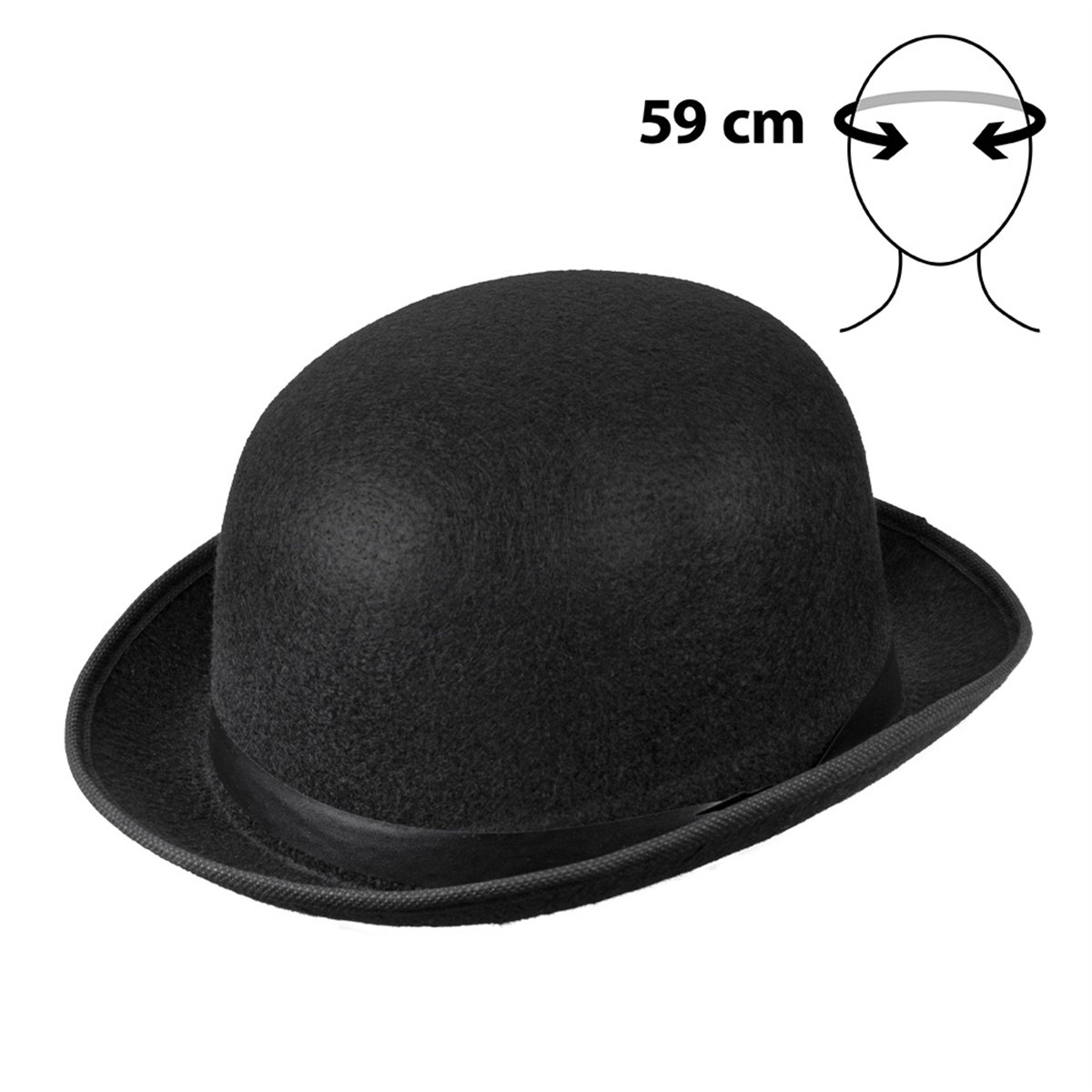 Bowlerhat &ndash; Sort Derbyhat i Filt