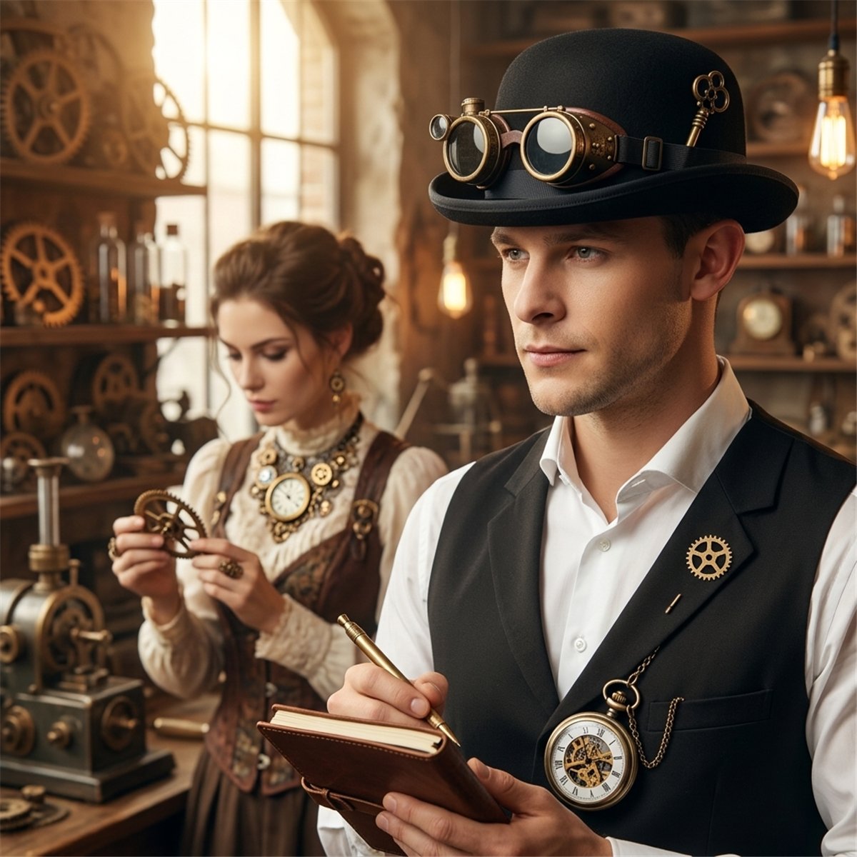Bowlerhat &ndash; Sort Filthat med Elastisk Inderb&aring;nd