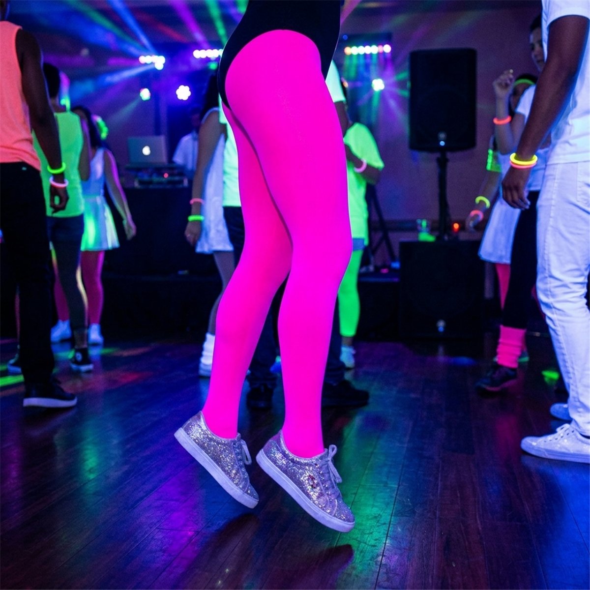 Str&oslash;mpebukser Neonpink &ndash; Uigennemsigtige, UV-reaktive