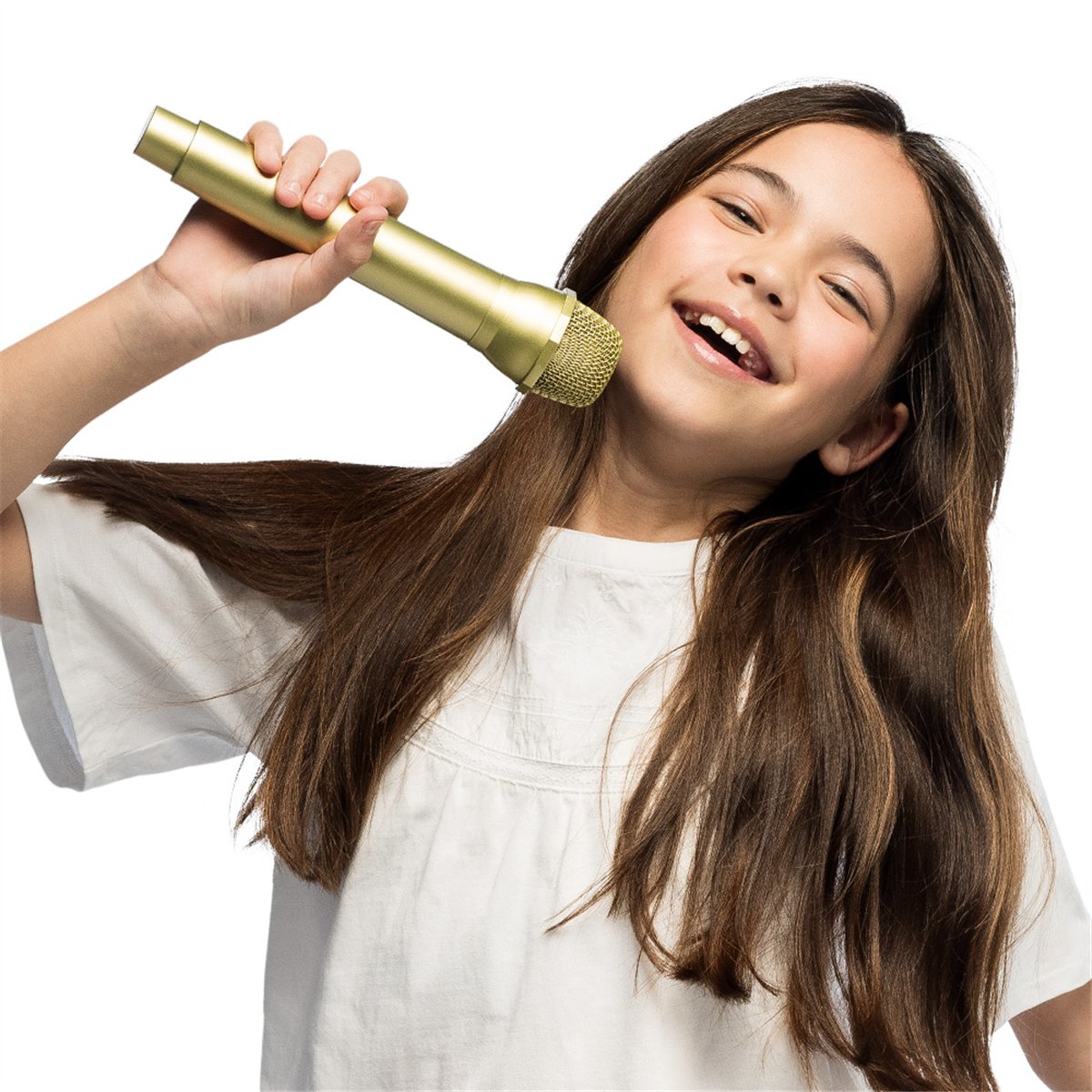 Mikrofon Deluxe Guld 23,5 cm – Rekvisit til Udklædning og Playback Mikrofon Deluxe Guld 23,5 cm – Rekvisit til Udklædning og Playback