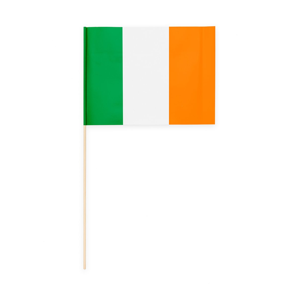 10 stk. Papirflag Irland orange/hvid/ gr&oslash;n 20x30 cm