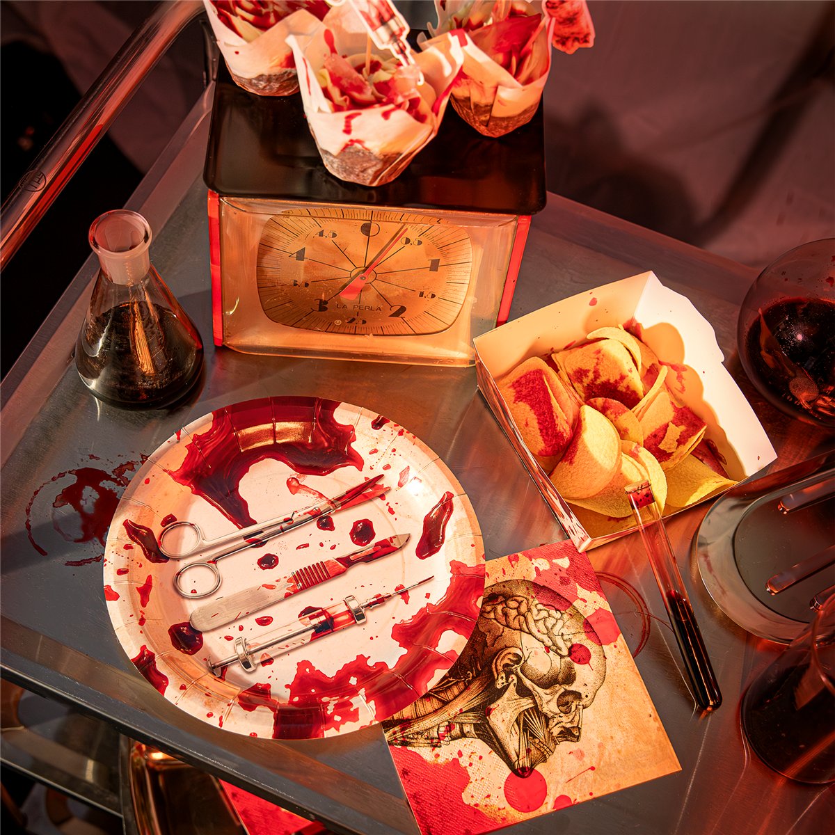 8 stk. Halloween Cake Toppers Bloody Night 