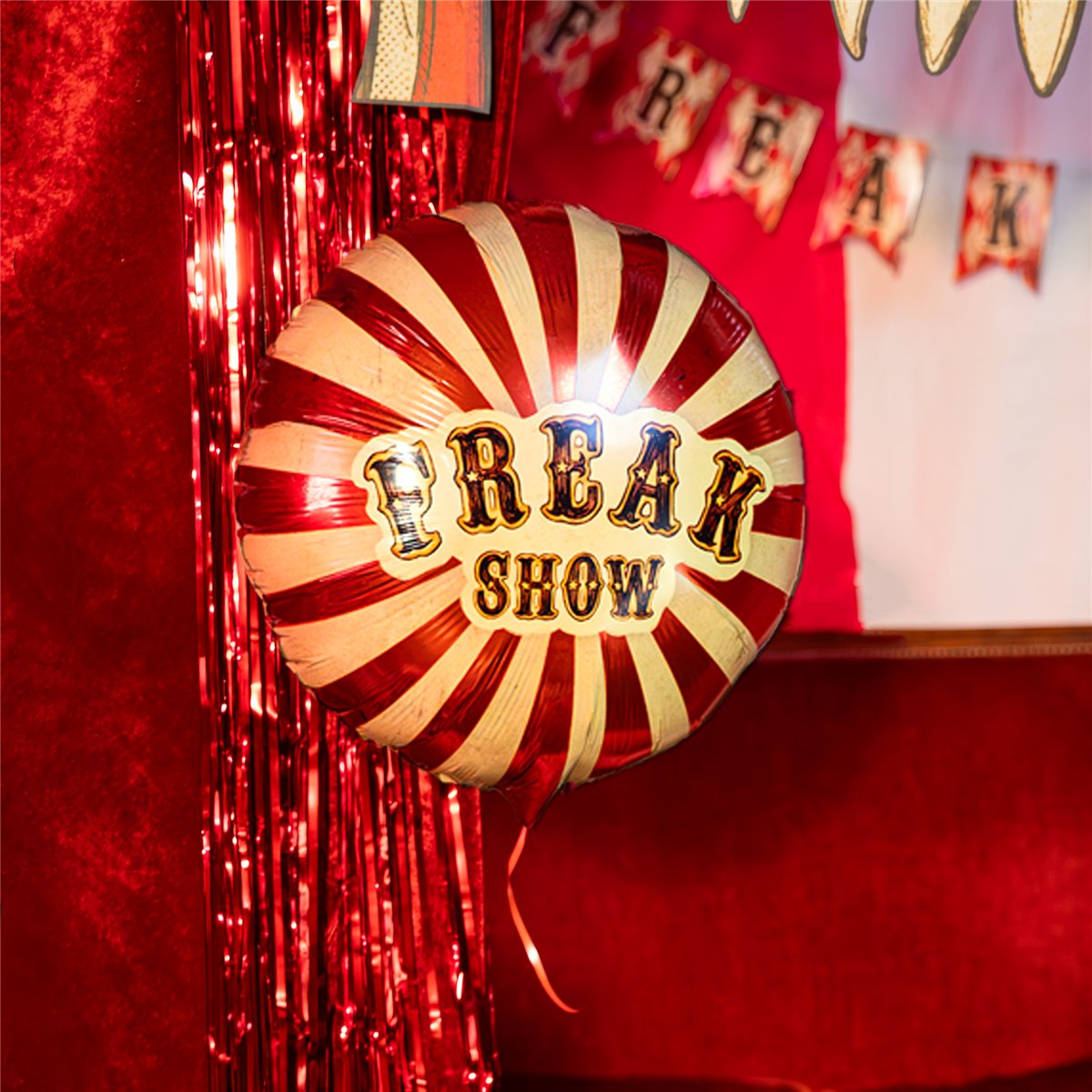 Halloween Folieballon Freak Show 45 cm &ndash; Cirkustryk