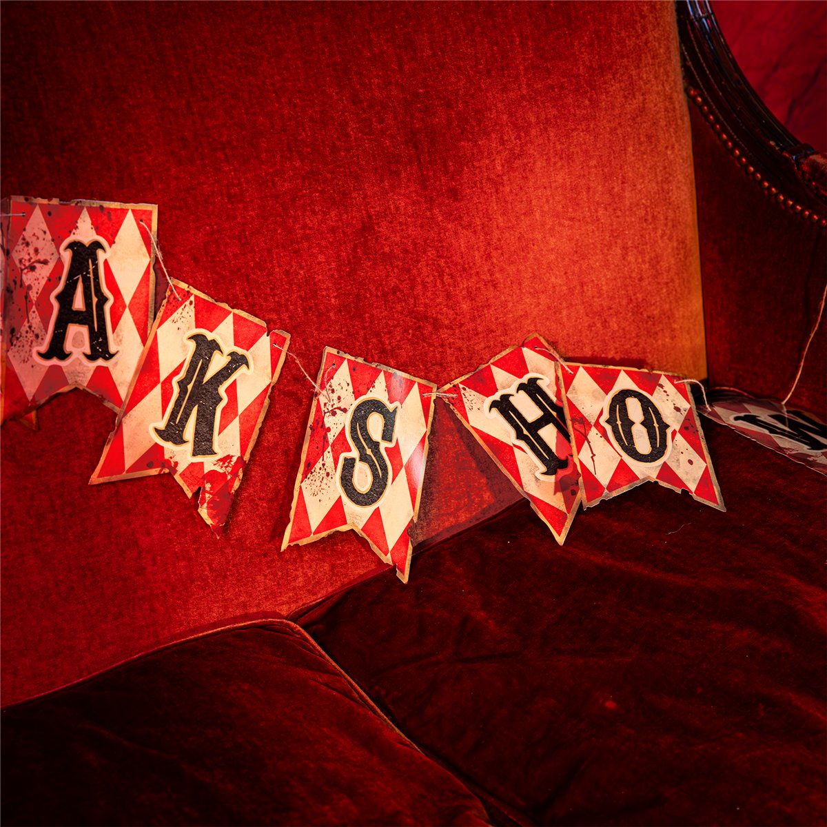 Halloween Banner Freak Show 120 cm &ndash; Cirkusflag