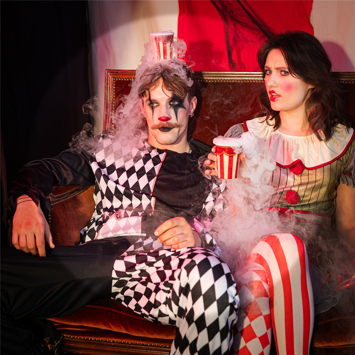 6 stk. Halloween Papkrus Freak Show 270 ml - Cirkusstriber