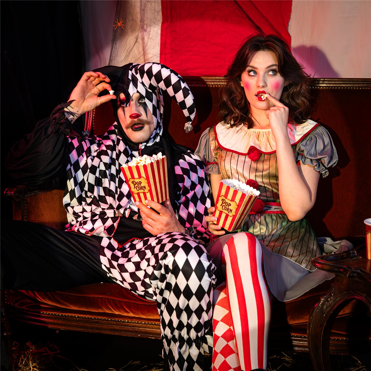 6 stk. Popcorn&aelig;sker med Monster Motiv &ndash; Sjov Snackservering