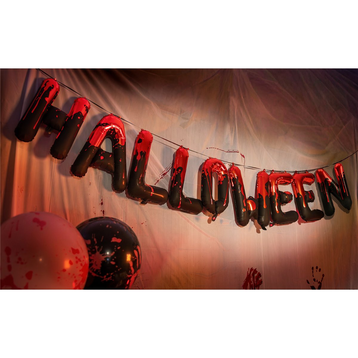 Halloween bogstavballoner "HALLOWEEN"