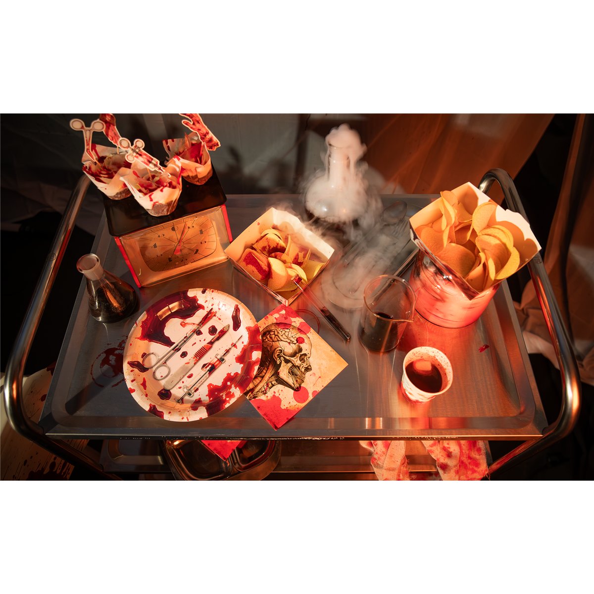 6 stk. Halloween Paptallerkener Bloody Night 23 cm