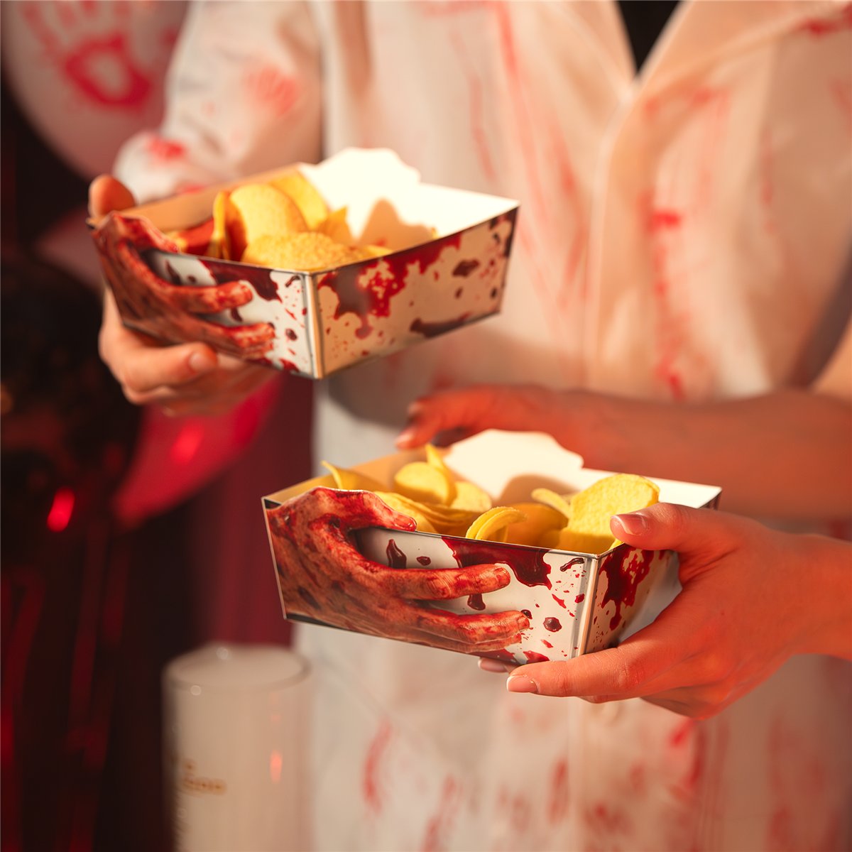 3 stk. Halloween chipsæske "Bloody Night" 3 stk. Halloween chipsæske "Bloody Night"
