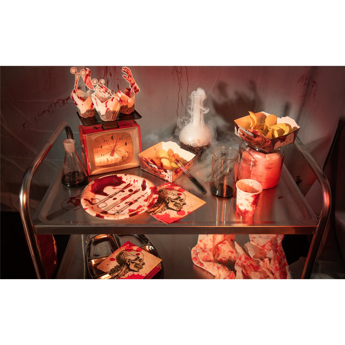 3 stk. Halloween chipsæske "Bloody Night" 3 stk. Halloween chipsæske "Bloody Night"