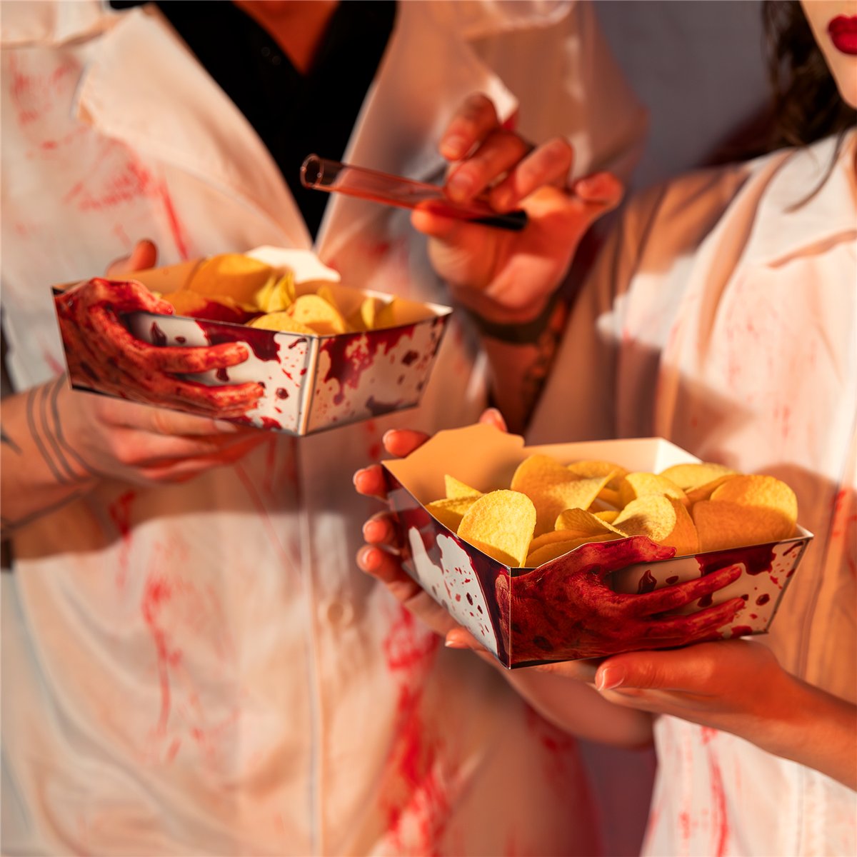 3 stk. Halloween chipsæske "Bloody Night" 3 stk. Halloween chipsæske "Bloody Night"