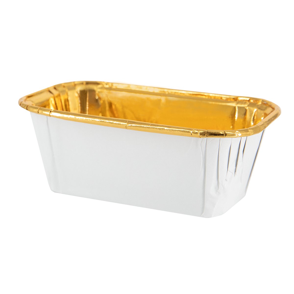 10 stk. Bageforme Rektangulære Hvid og Guld 11x6,5x4 cm 10 stk. Bageforme Rektangulære Hvid og Guld 11x6,5x4 cm