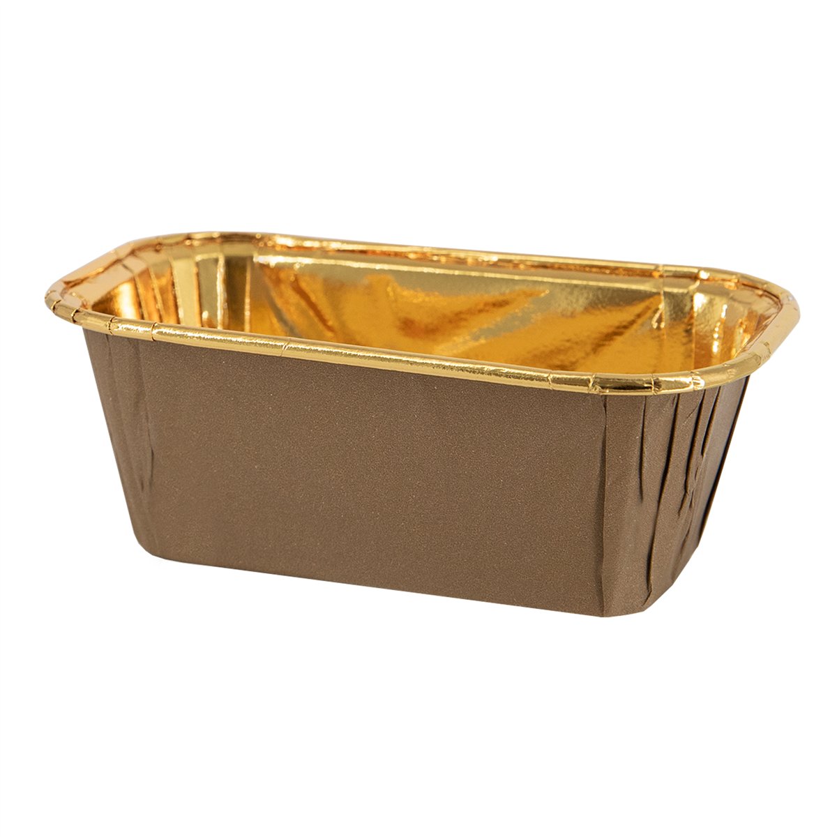 10 stk. Bageforme Rektangulære Brun og Guld 11x6,5x4 cm 10 stk. Bageforme Rektangulære Brun og Guld 11x6,5x4 cm