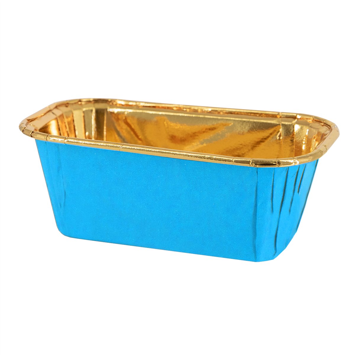 10 stk. Bageforme Rektangulære Blå og Guld 11x6,5x4 cm 10 stk. Bageforme Rektangulære Blå og Guld 11x6,5x4 cm