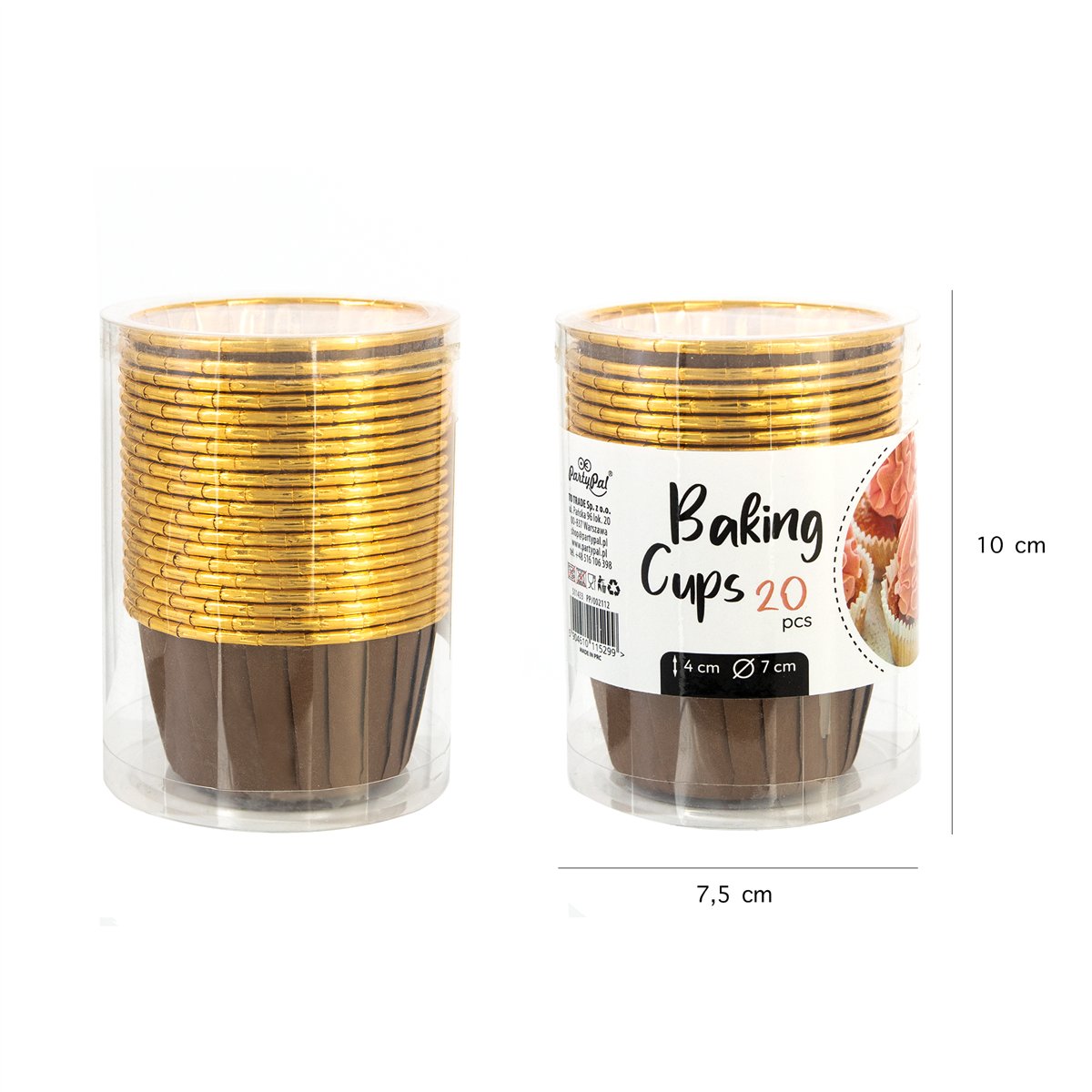 20 stk. Bageforme Runde Brun og Guld aluminium 7 cm 20 stk. Bageforme Runde Brun og Guld aluminium 7 cm