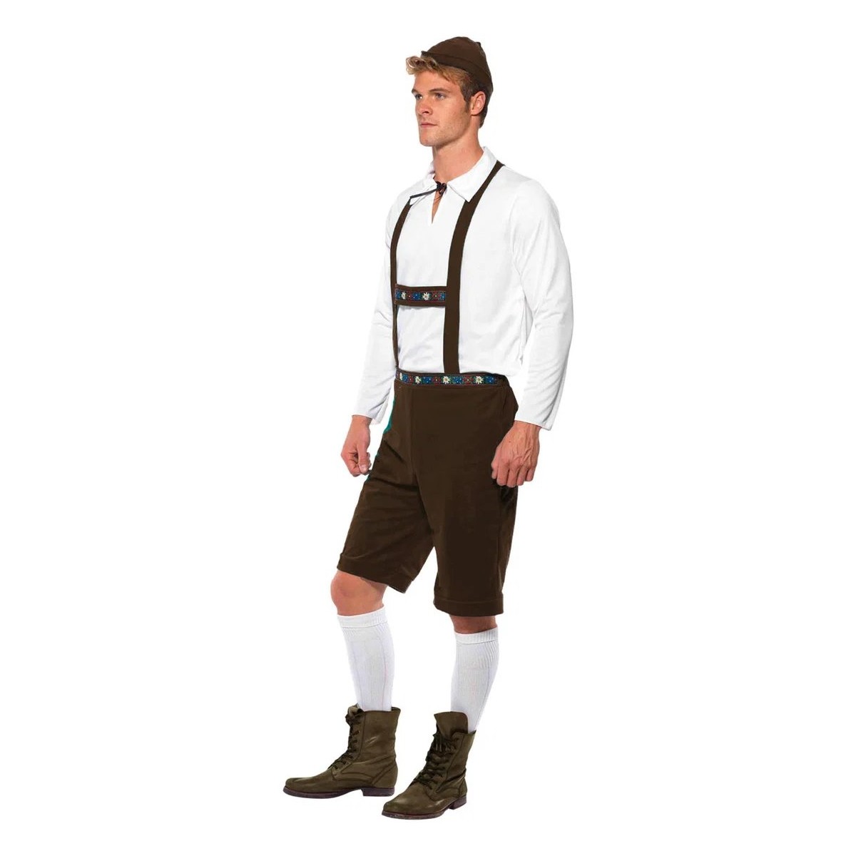 Lederhosen-sæt str. XL - Alpehytte – 4 dele Lederhosen-sæt str. XL - Alpehytte – 4 dele