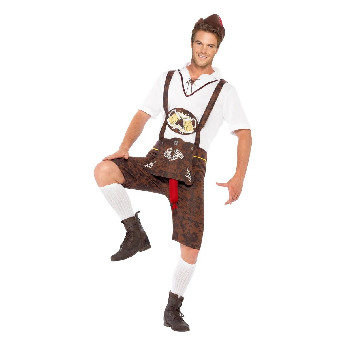 Lederhosen-sæt str. XL - Brad Wurst – 3 dele Lederhosen-sæt str. XL - Brad Wurst – 3 dele