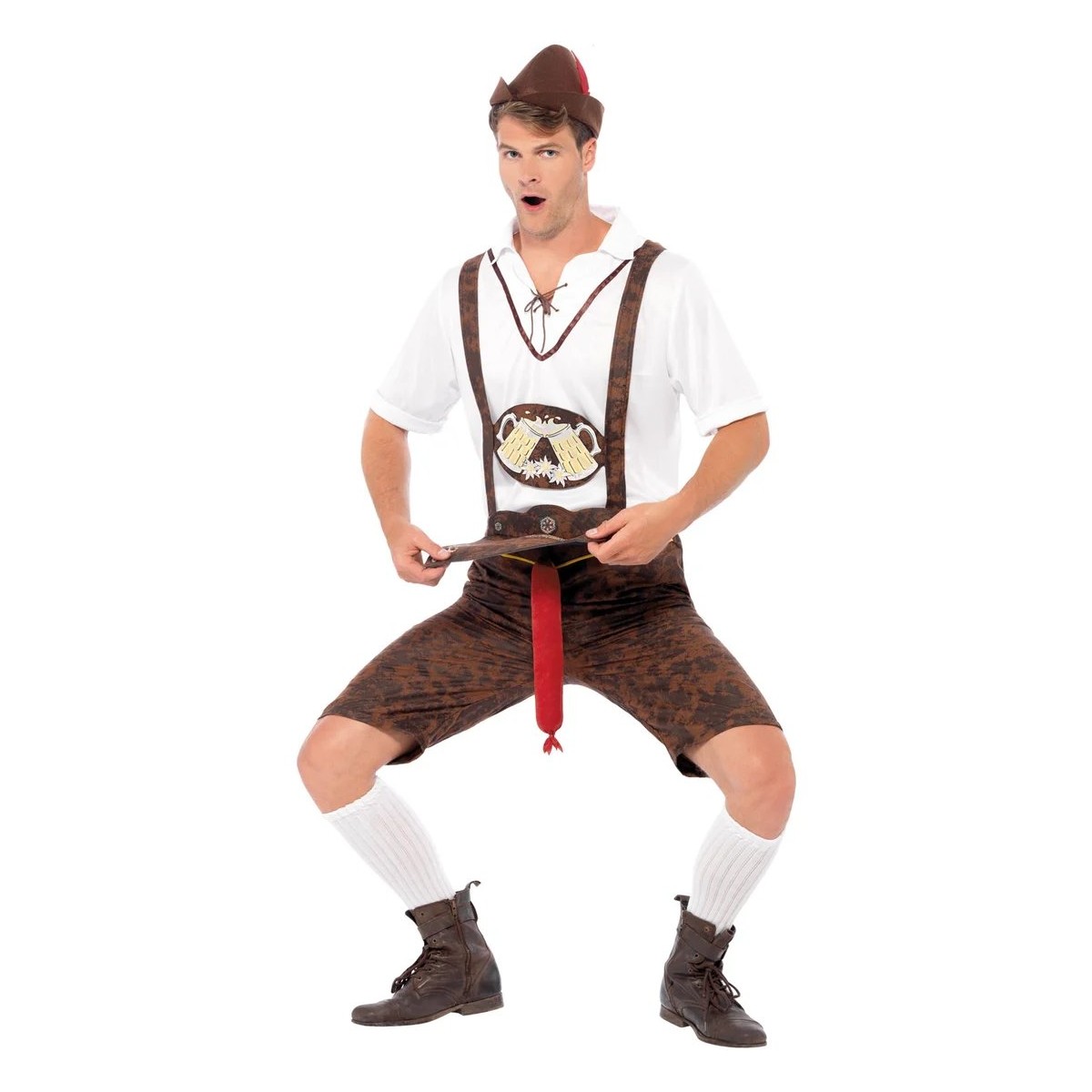 Lederhosen-s&aelig;t str. XL - Brad Wurst &ndash; 3 dele
