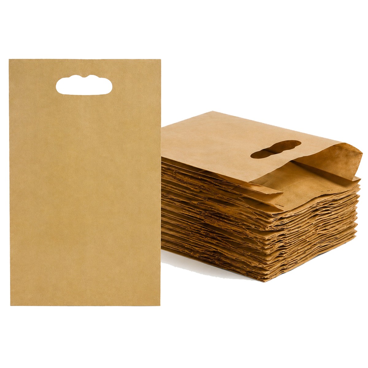 500 stk. Papirsposer med Hank Brun 15x6.5x27 cm