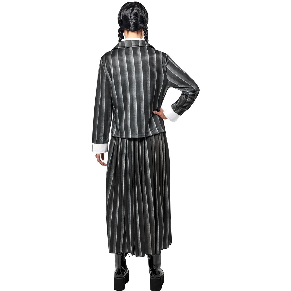 Wednesday® Addams skoleuniform str. S - firedelt Nevermore-sæt Wednesday® Addams skoleuniform str. S - firedelt Nevermore-sæt