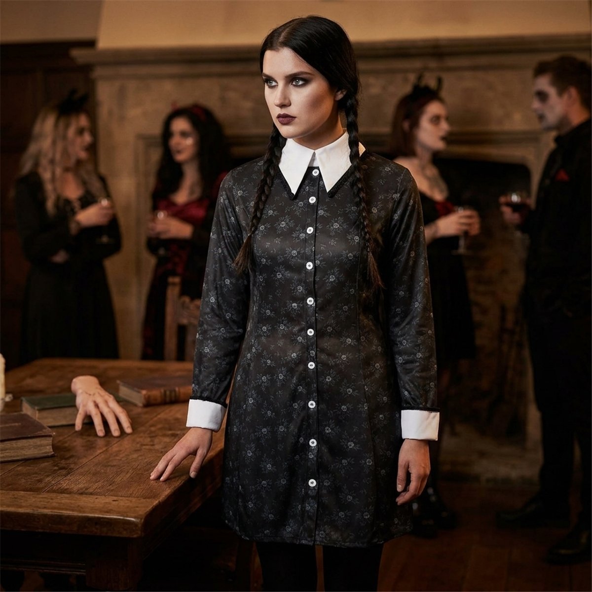 Wednesday® Addams Korstume str. XS - Gotisk Wednesday® Addams Korstume str. XS - Gotisk
