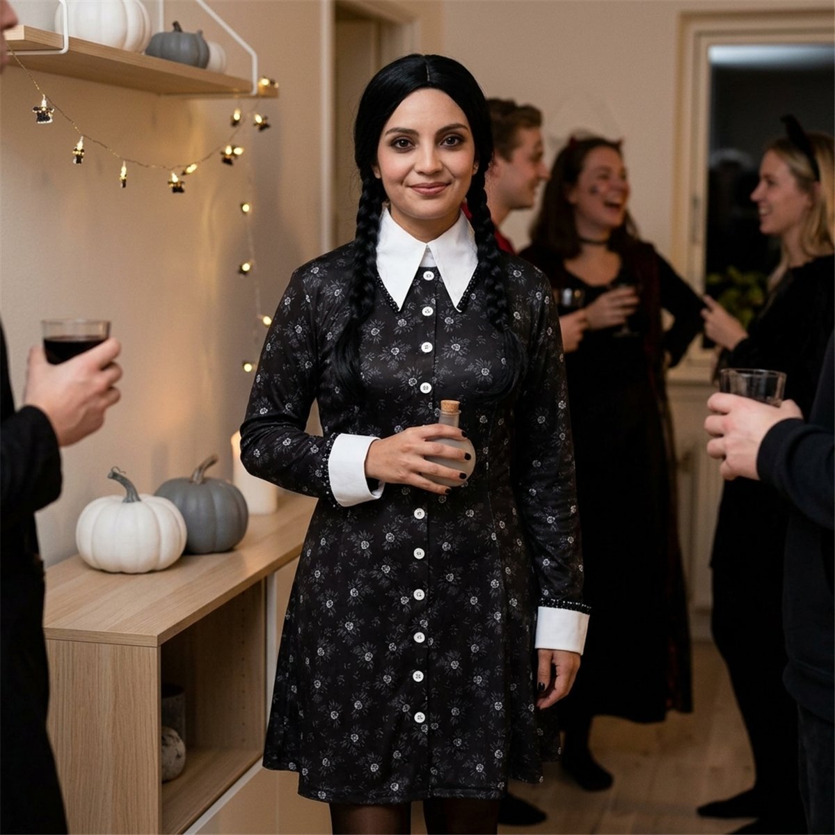 Wednesday® Addams Korstume str. M - Gotisk Wednesday® Addams Korstume str. M - Gotisk