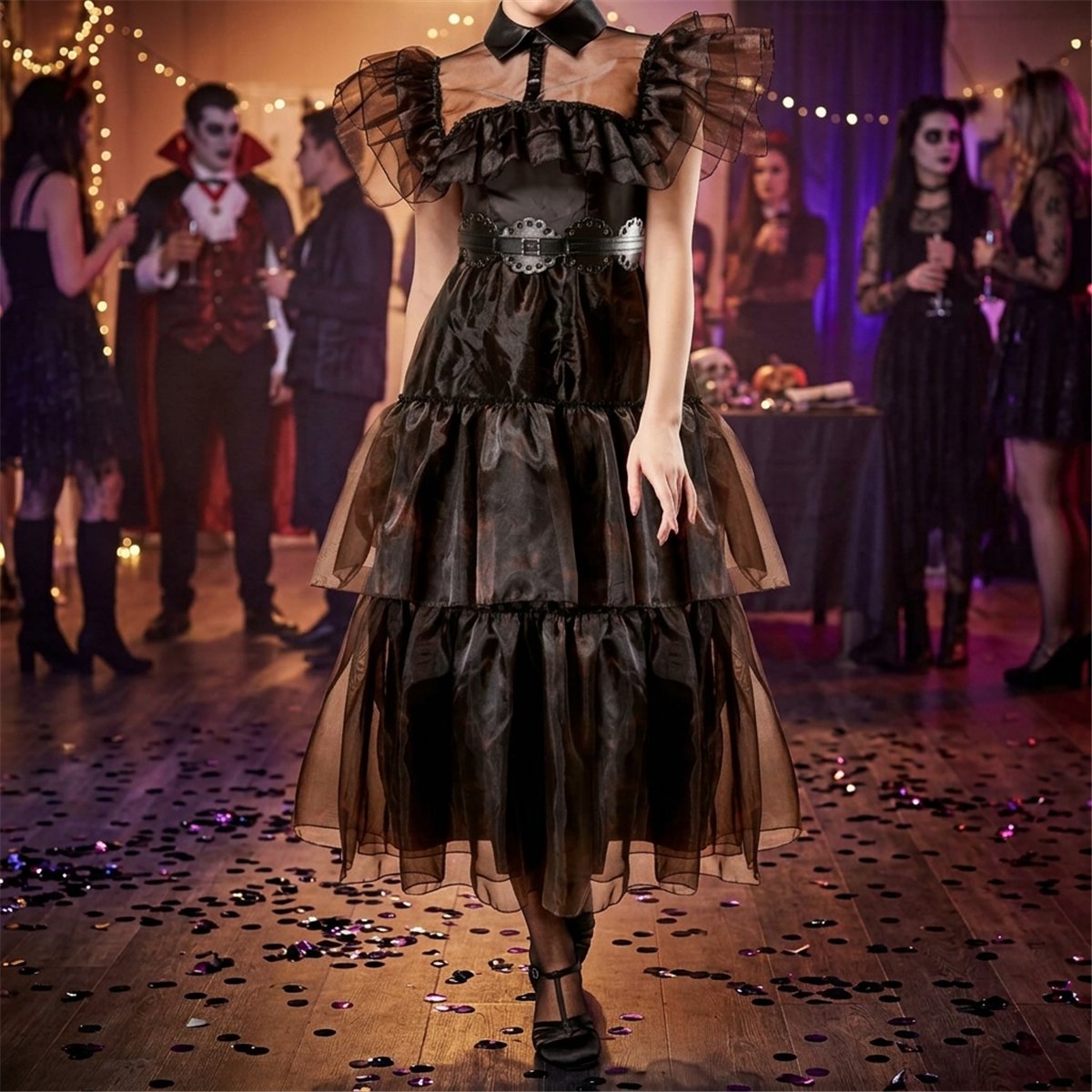Wednesday&reg; Addams Rave'N kjole str. S
