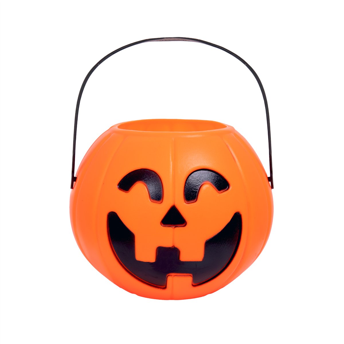 Halloween plastikspand Græskar til slik 20 cm høj Halloween plastikspand Græskar til slik 20 cm høj