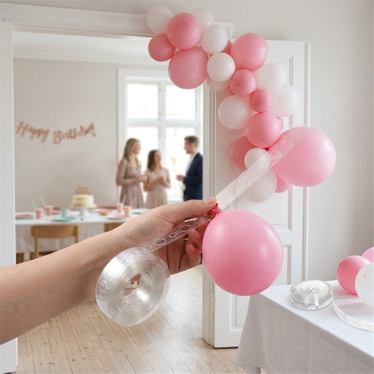 Ballonguirlande Tape 5 Meter – Byg Din Egen Ballongate Ballonguirlande Tape 5 Meter – Byg Din Egen Ballongate