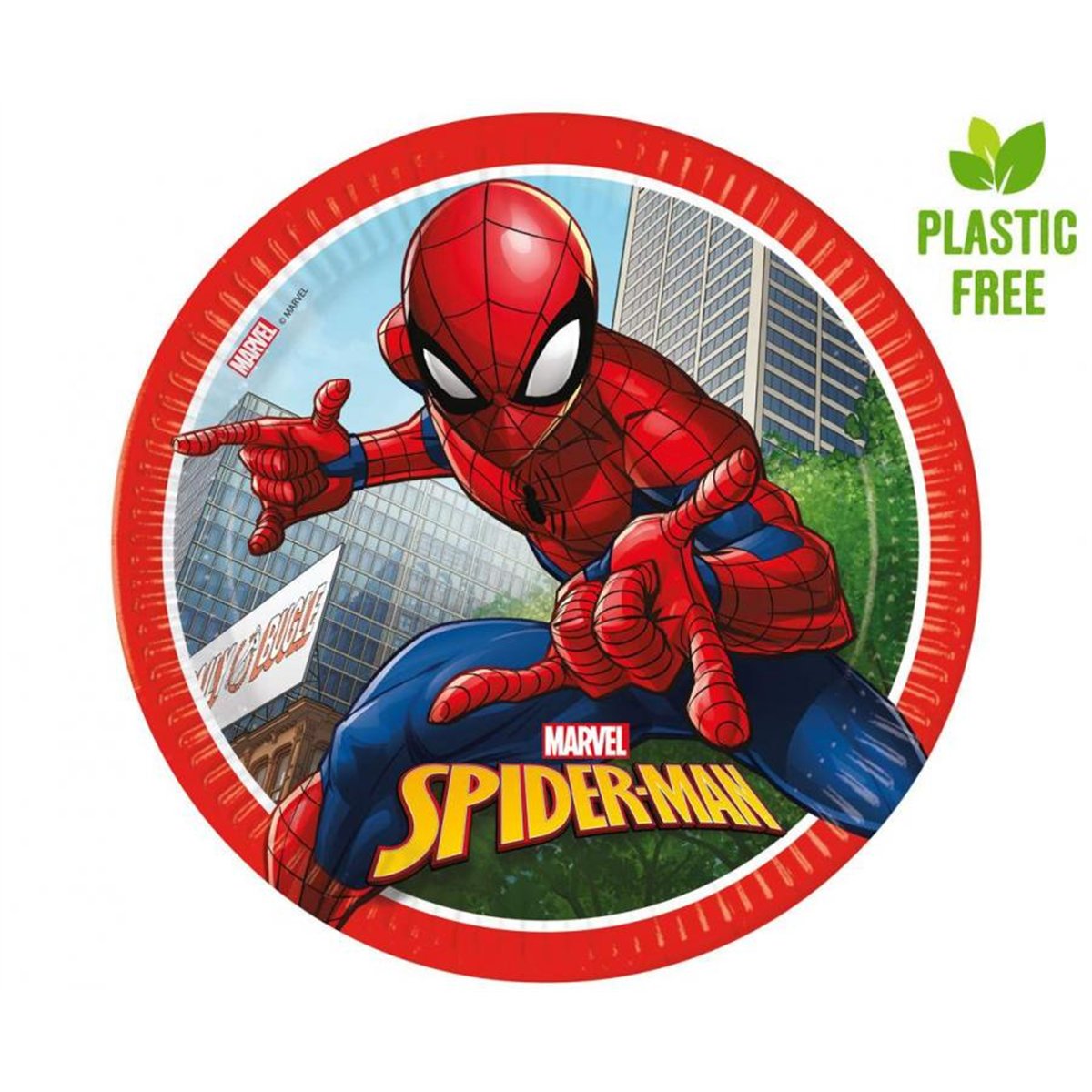 8 stk. Spider-Man® Crime Fighter Paptallerkener 23 cm 8 stk. Spider-Man® Crime Fighter Paptallerkener 23 cm