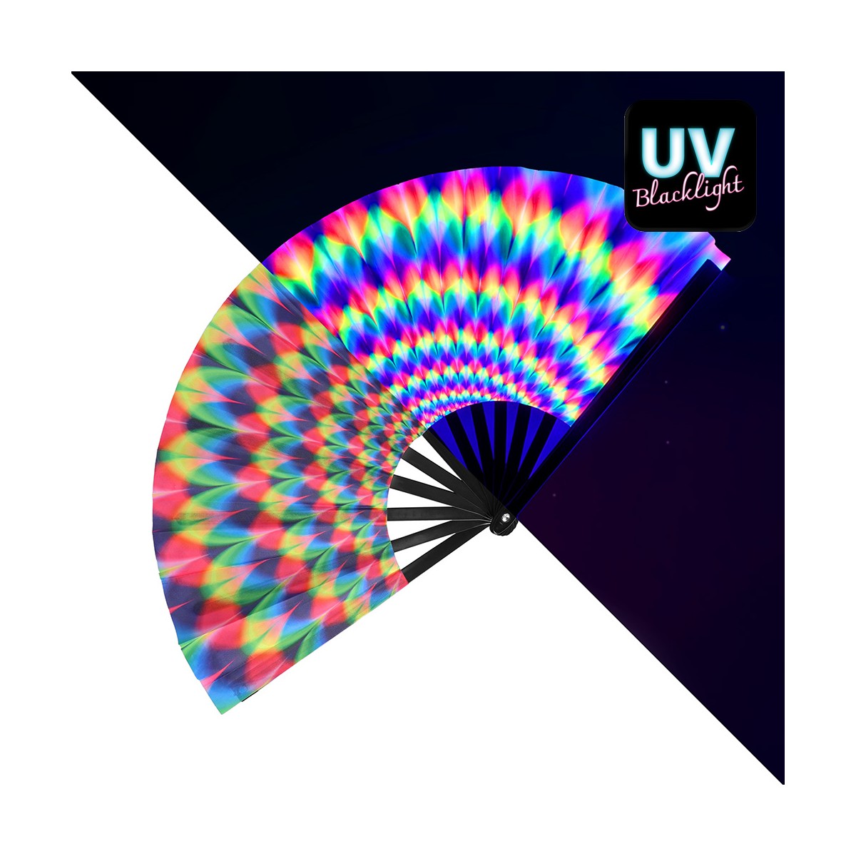 Vifte UV Rave Rush XL Multifarvet 64 cm Vifte UV Rave Rush XL Multifarvet 64 cm