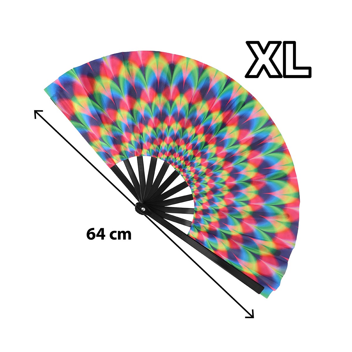 Vifte UV Rave Rush XL Multifarvet 64 cm Vifte UV Rave Rush XL Multifarvet 64 cm