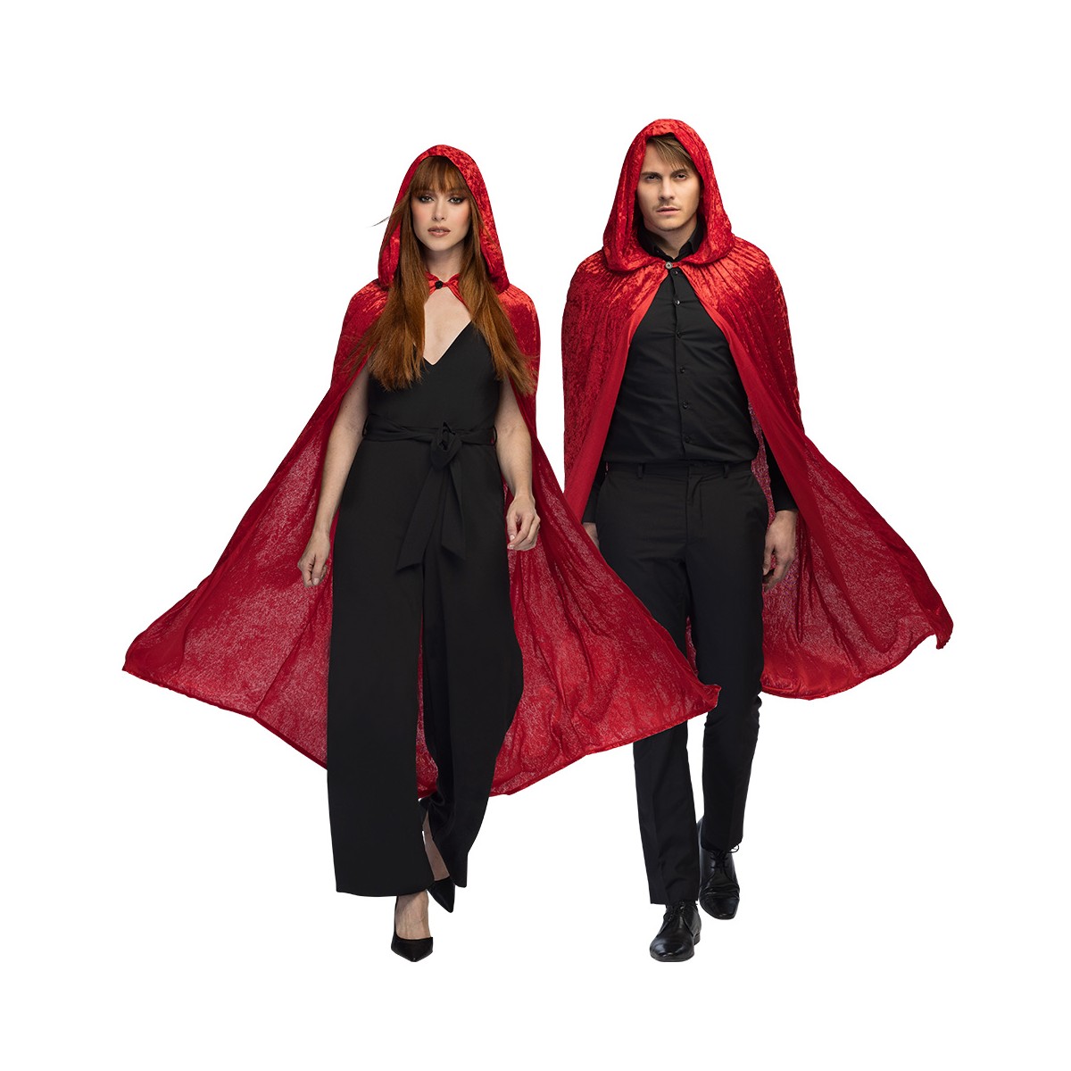 Kappe Dawn 170 cm - Rød med Hætte Kappe Dawn 170 cm - Rød med Hætte