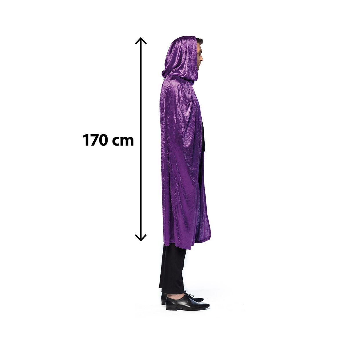 Kappe Dawn 170 cm - Lilla med Hætte Kappe Dawn 170 cm - Lilla med Hætte