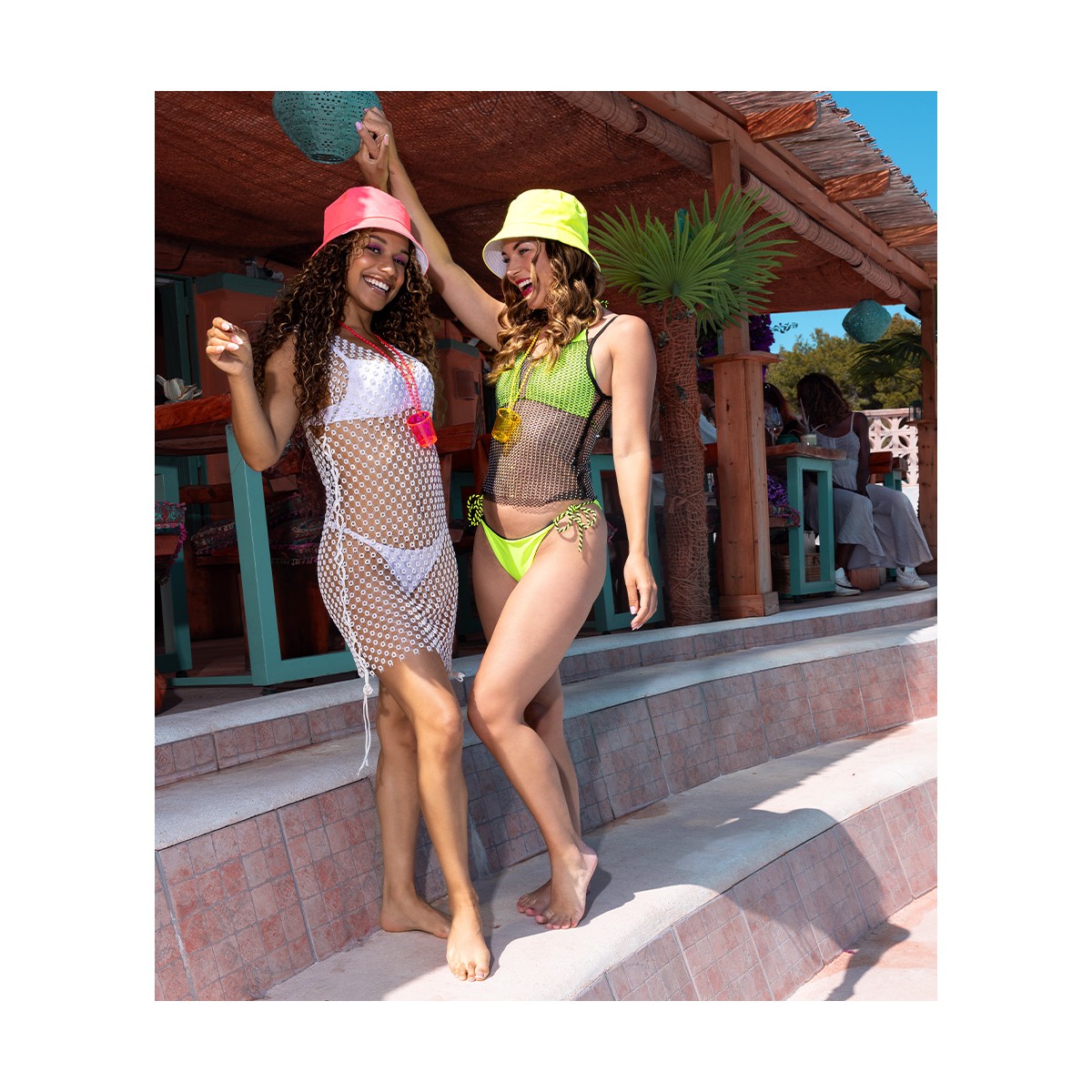 Bøllehat – Neon pink med UV-effekt Bøllehat – Neon pink med UV-effekt