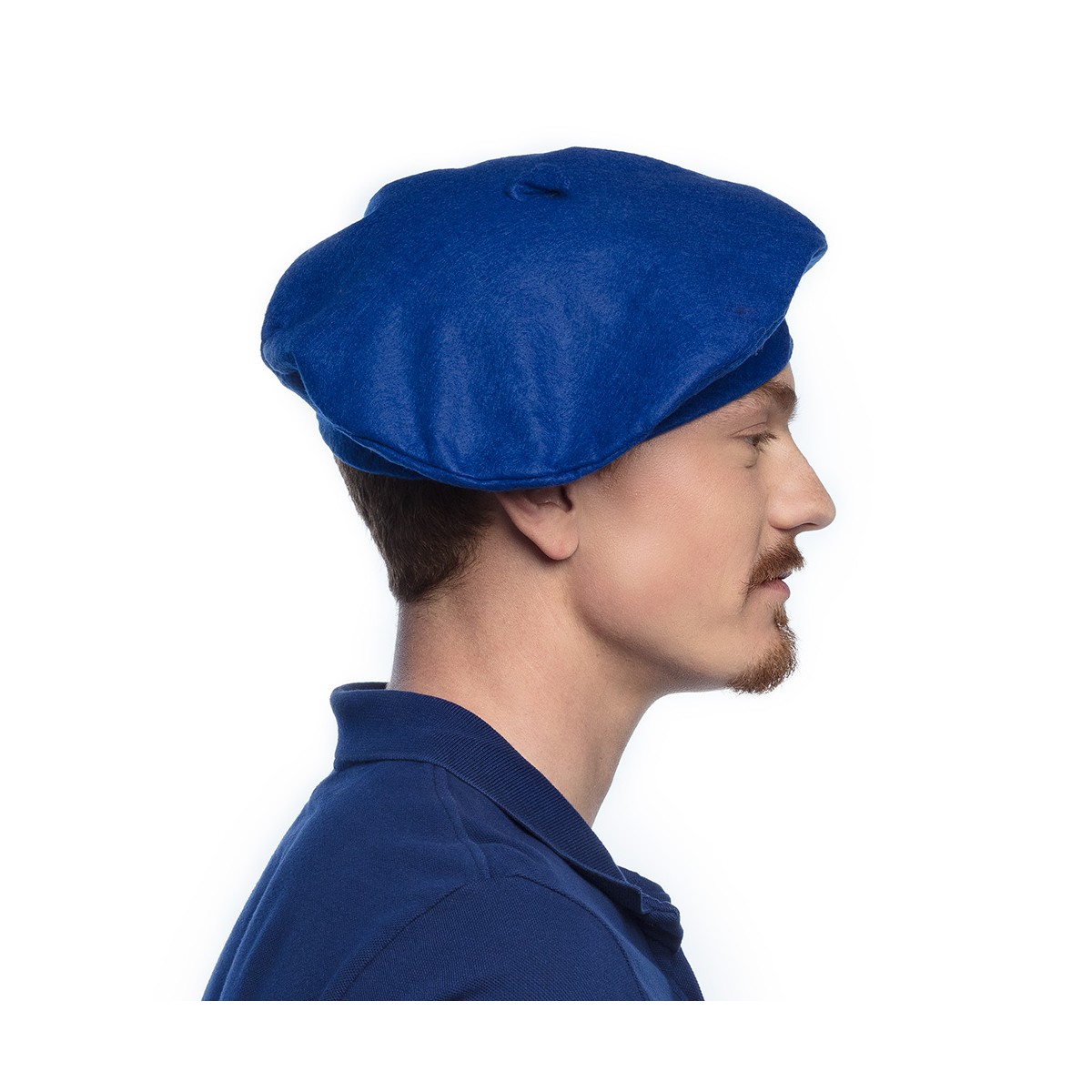 Baret hat &ndash; Bl&aring; Fransk Baret i Filt
