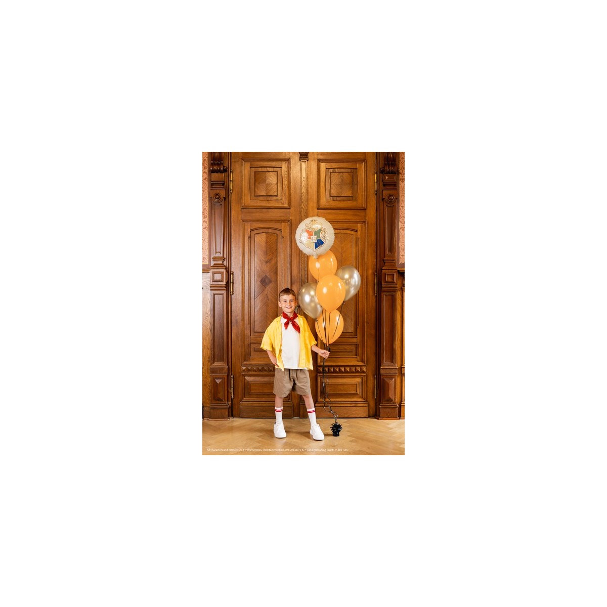 Foil balloon Harry Potter Hogwarts Crest, 35 cm, beige